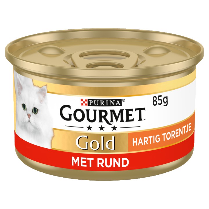 Gourmet Gold Hartig Torentje Kattenvoer nat met Rund