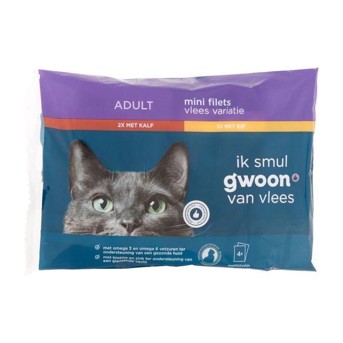 g&#039;woon Pouch flow vlees in saus 4-pack