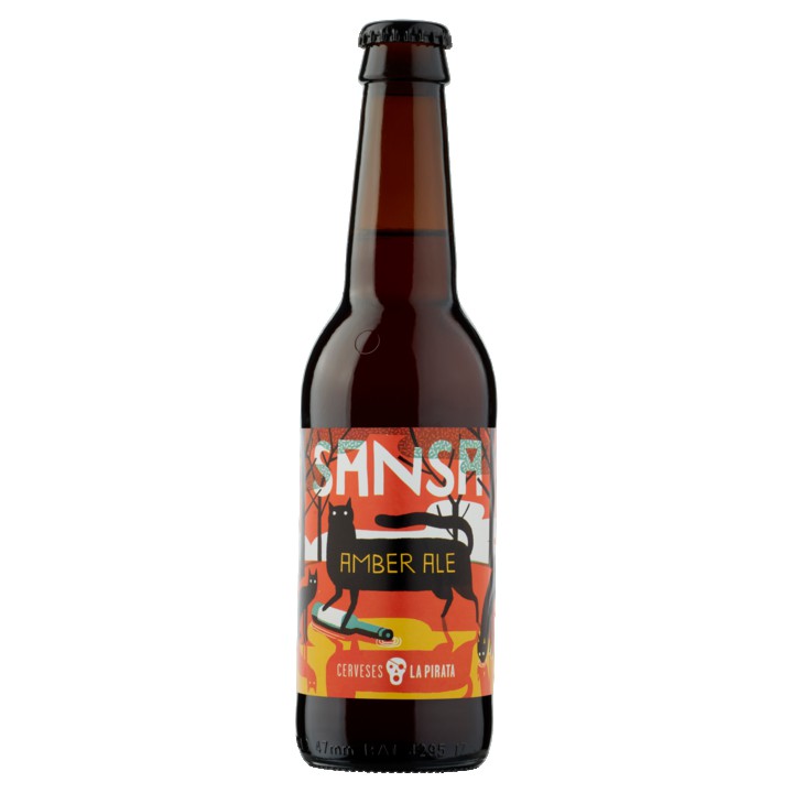 Cerveses La Pirata Sansa Amber Ale Beer Fles 330ML