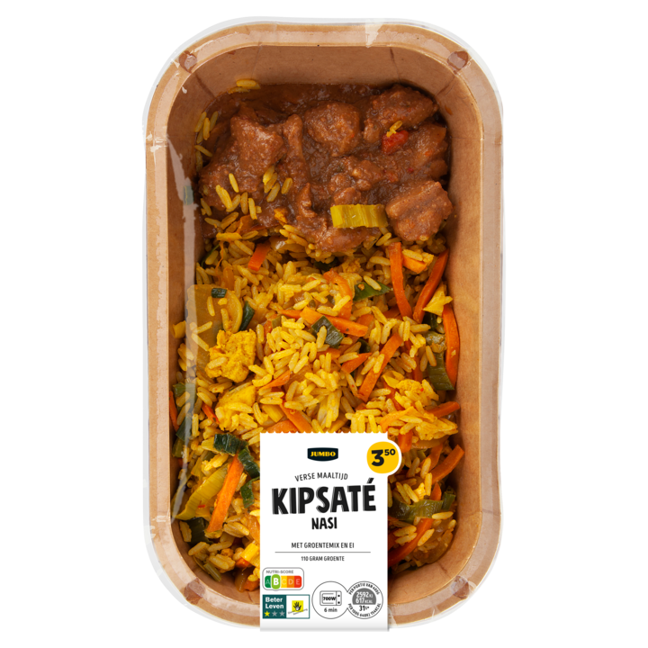 Jumbo Verse Maaltijd Kipsat&amp;eacute; Nasi 400g