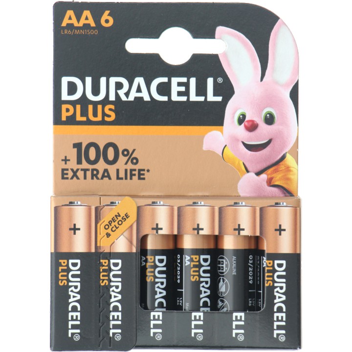 Duracell Alkaline Plus AA 6ce