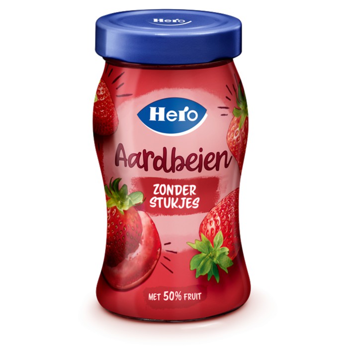 Hero Fruitspread Aardbeien Zonder Stukjes 270g