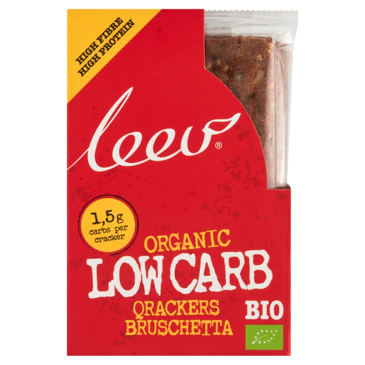 Leev Bio Organic Low Carb Qrackers Bruschetta 3 x 2 Stuks