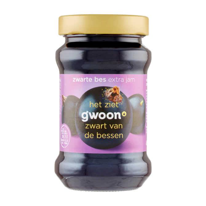 g&#039;woon Extra jam zwarte bessen