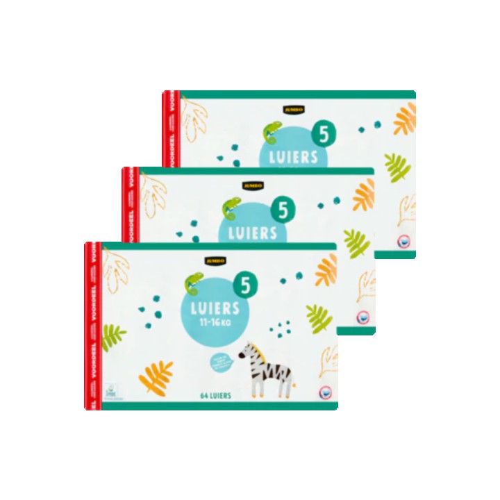 Jumbo Luiers 5 11-16 kg 3 x 64 Stuks - Voordeelverpakking