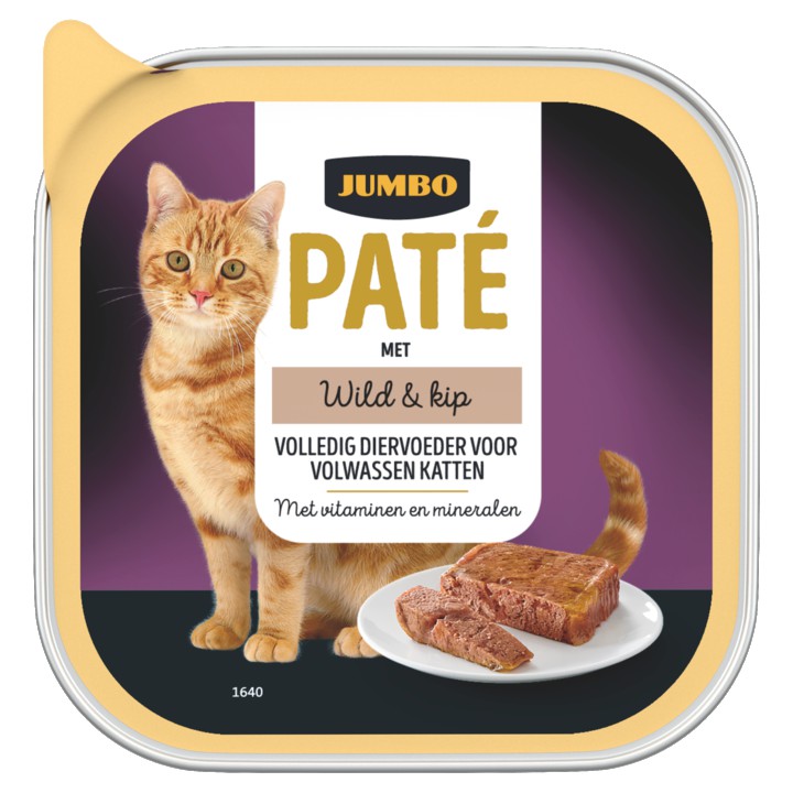 Jumbo Pat&amp;eacute; met Wild &amp;amp; Kip 100g