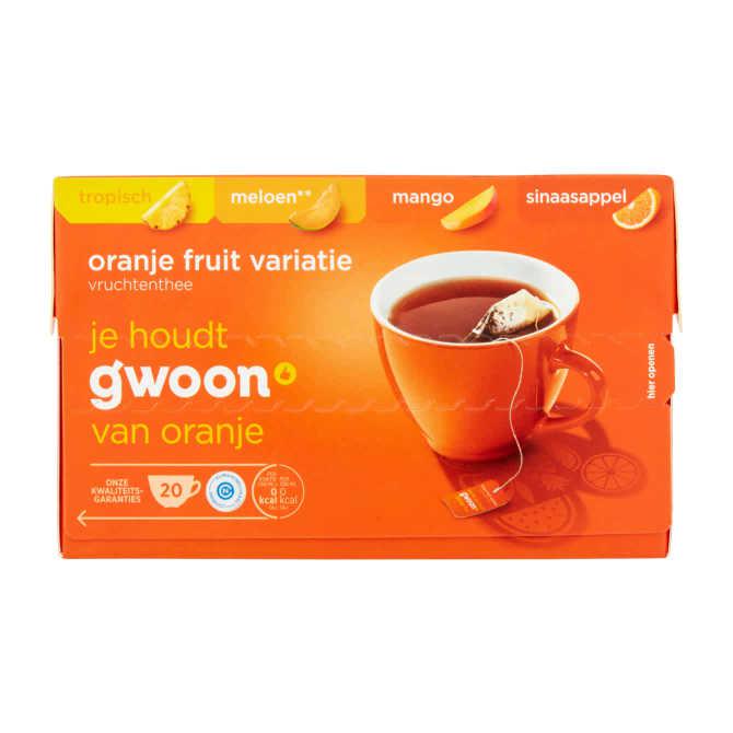 g&#039;woon Vruchtenthee oranje fruit variatie