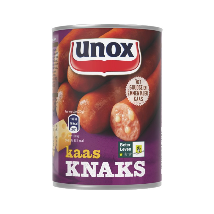 Unox Knaks Kaas 400g