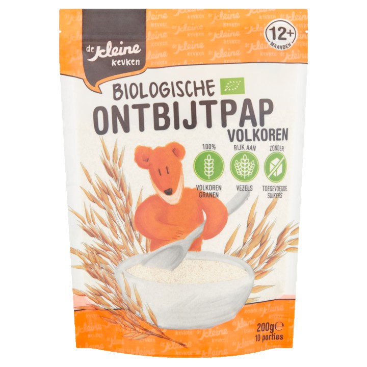 De Kleine Keuken Biologische Ontbijtpap Volkoren 12+ Maanden 200g