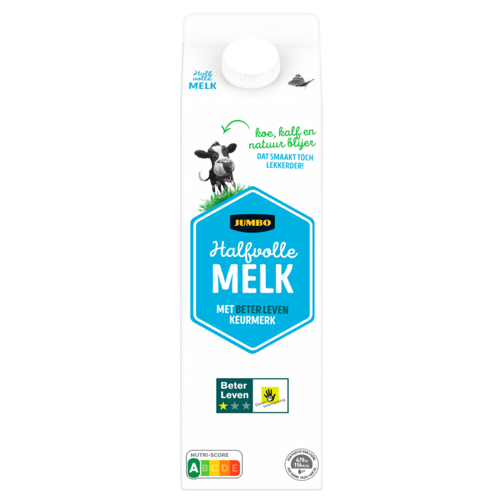 Jumbo Halfvolle Melk met 1 Ster Beter Leven Keurmerk 1L