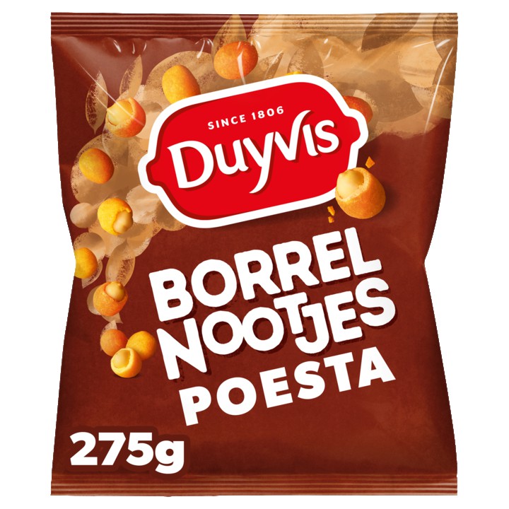 Duyvis Borrelnootjes Poesta Pinda Noten 275gr