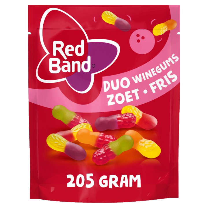 Red Band Duo Winegum Zoet Fris Snoep 205g