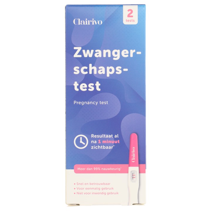 Clairivo Zwangerschapstest, 2 stuks