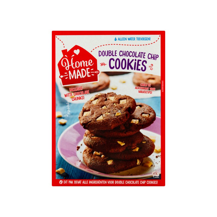 HomeMade Complete Mix voor Double Chocolate Chip Cookies 445g