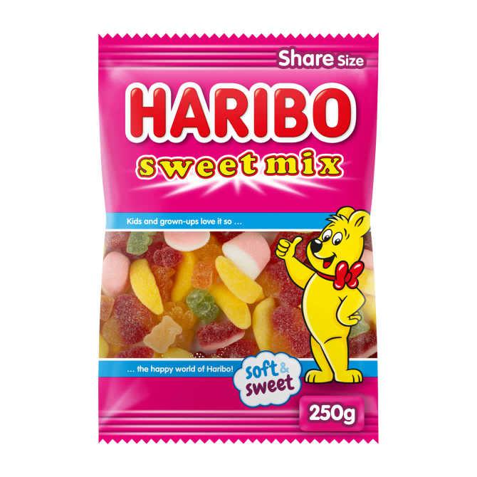 Haribo Sweet mix, fruitgom met schuim