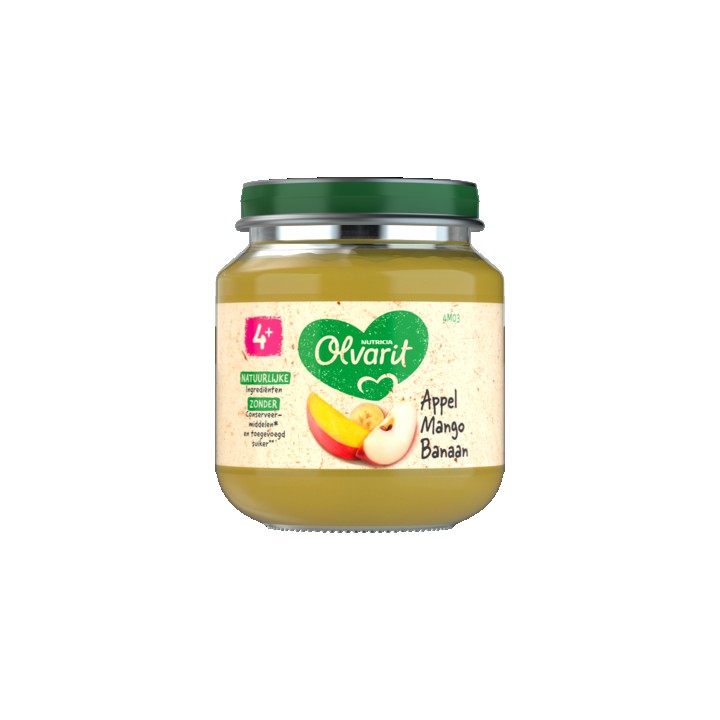 Olvarit Appel Mango Banaan 4+ Maanden 125g