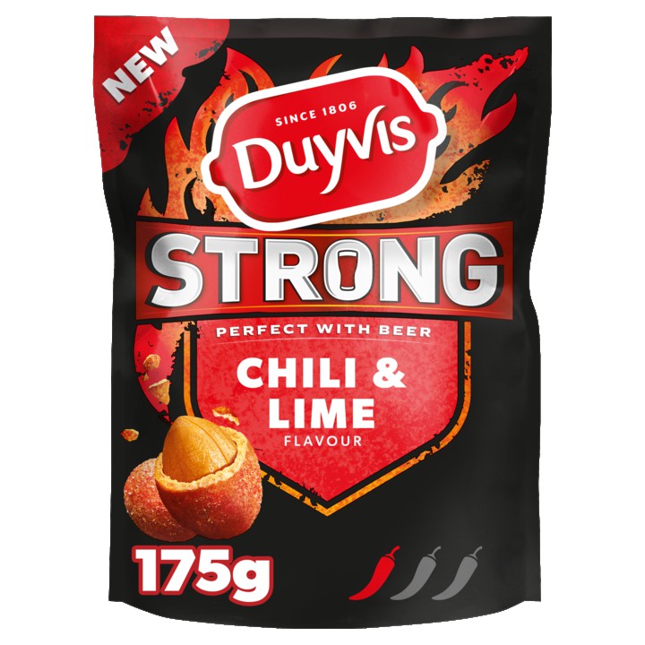 Duyvis Strong Borrelnootjes Chili &amp;amp; Lime 175gr