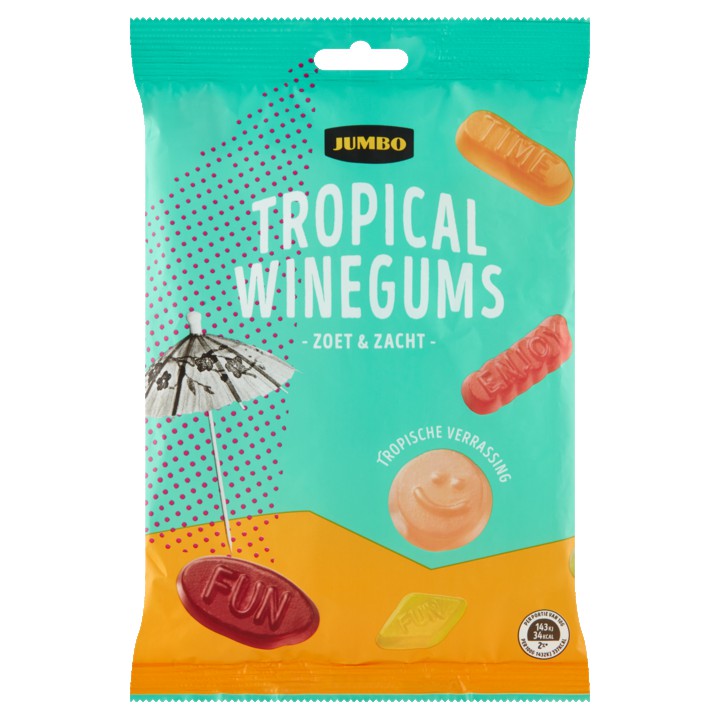 Jumbo Tropical Winegums Zoet &amp;amp; Zacht 250g