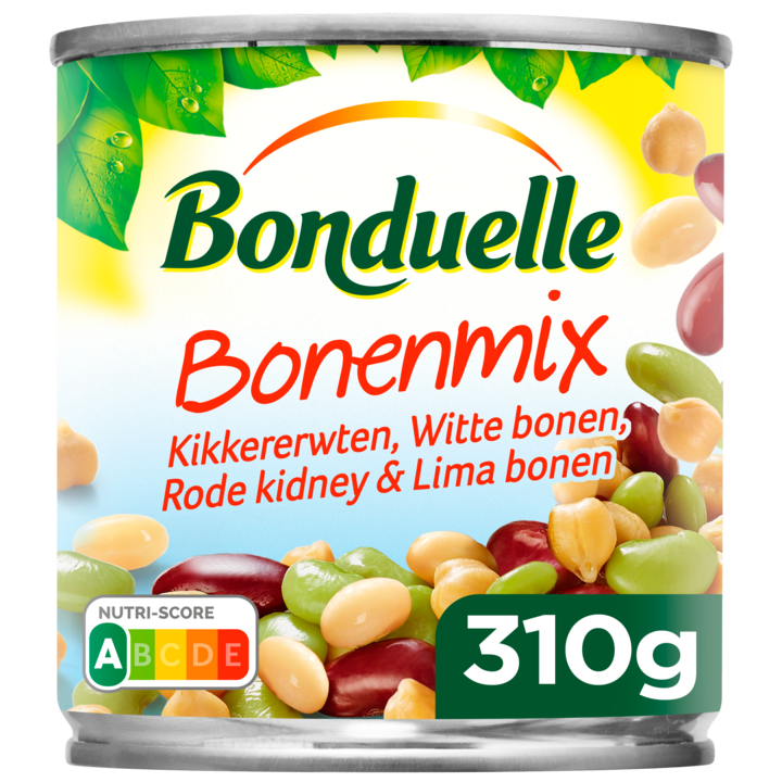 Bonduelle Bonenmix: kikkererwten, witte bonen, rode kidney &amp;amp; lima bonen 310g
