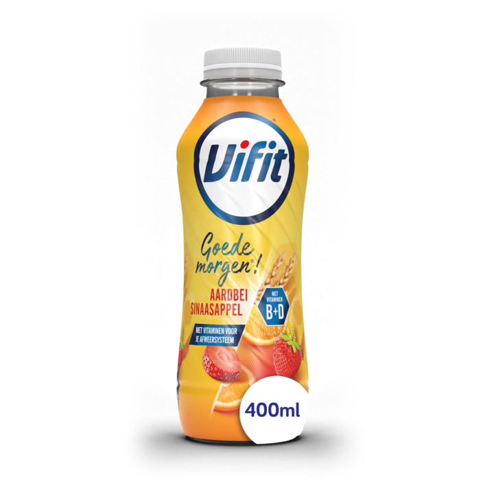 Vifit Goedemorgen! Drinkzuivel Aardbei/Sinaasappel 400ml