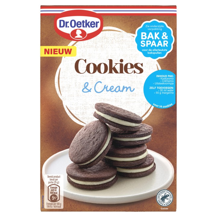 Dr. Oetker Cookies &amp;amp; Cream bakmix 275g