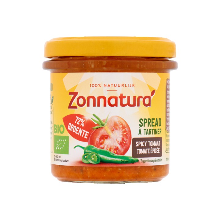 Zonnatura Spread Spicy Tomaat 135g