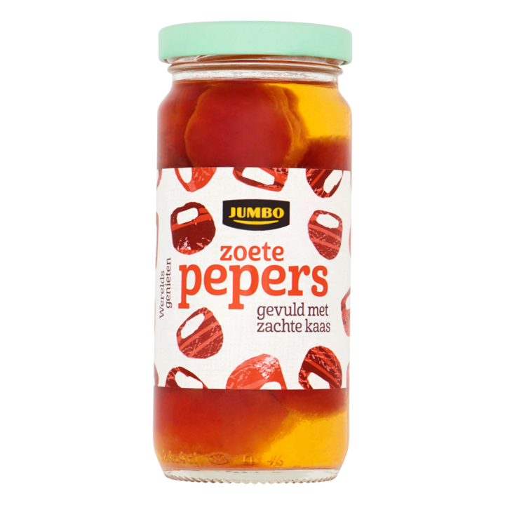 Jumbo Zoete Pepers Gevuld met Zachte Kaas 230g