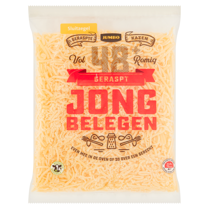 Jumbo Geraspt Jong Belegen Kaas 48+ 175g