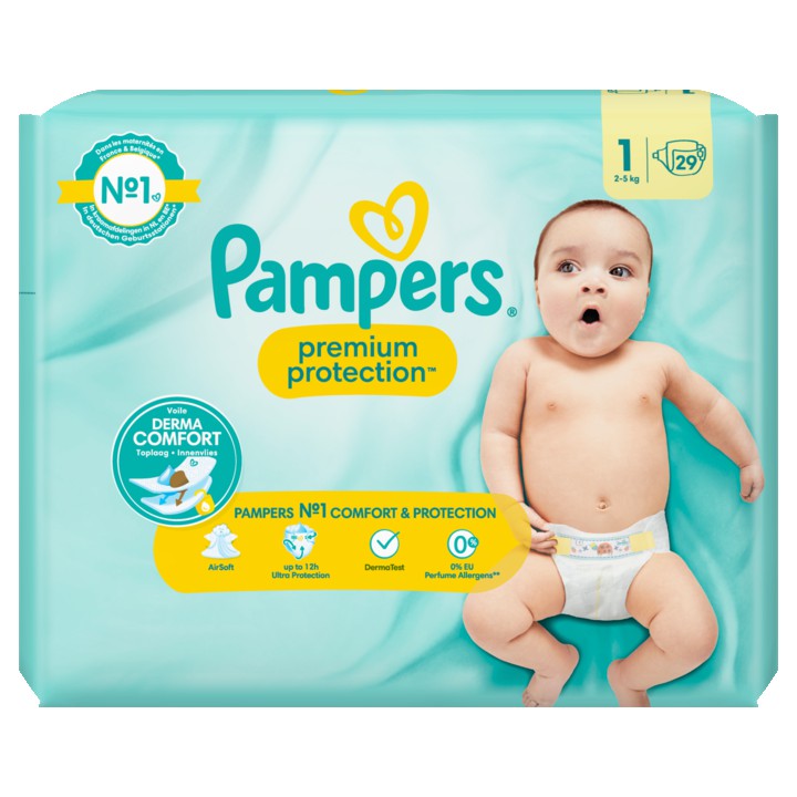 Pampers Premium Protection Maat 1, Luiers x29 | Nederland Life Pampers Premium Protection Maat 1, Luiers x29