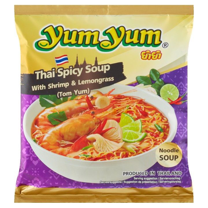 Yum Yum Thaise Instant Noedelsoep Garnaal en Lemongrass 100g