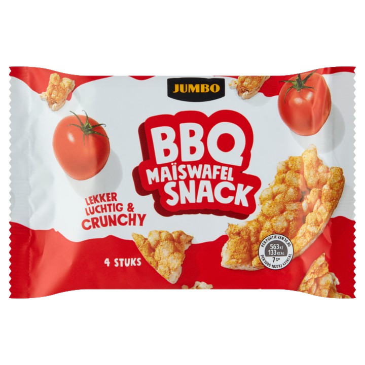 Jumbo BBQ Ma&amp;iuml;swafel Snack 4 Stuks