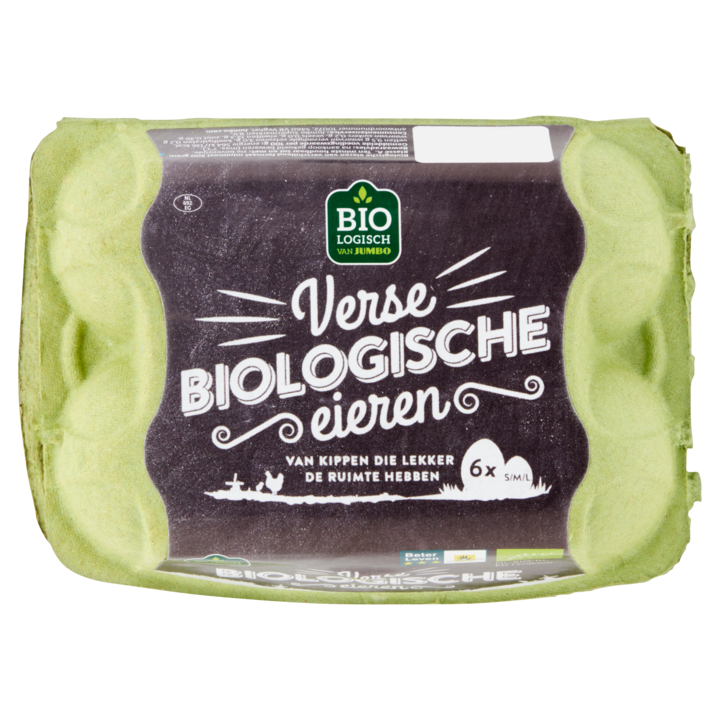 Jumbo Verse Biologische Eieren S/M/L 6 Stuks