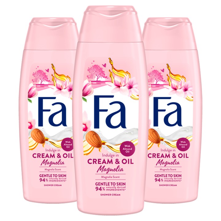 Fa Cream &amp;amp; Oil Magnolia Douchecr&amp;egrave;me Mega Voordeel 3 x 250ml