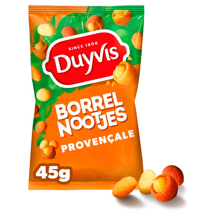 Duyvis Borrelnootjes Proven&amp;ccedil;ale Pinda Noten 45gr