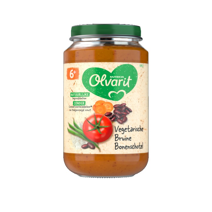 Olvarit Vegetarische Bruine Bonenschotel 6+ Maanden 200g