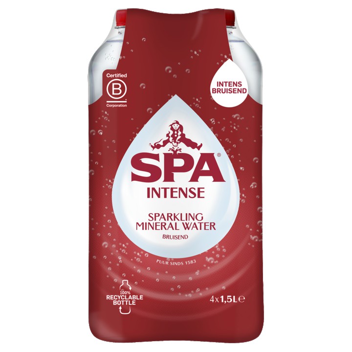 SPA INTENSE Bruisend Natuurlijk Mineraalwater 4 x 1,5L