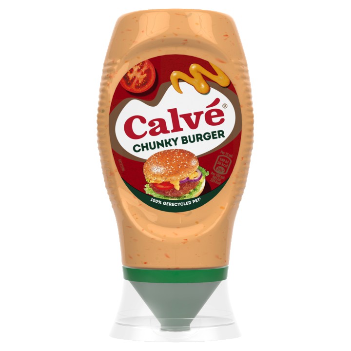 Calv&amp;eacute; Knijpfles Chunky Burger Saus 250ml