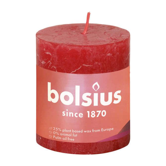 Bolsius Rustiek red delicate 80/68