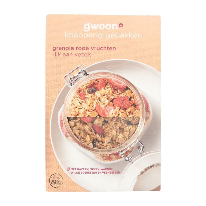 g&#039;woon Granola rode vruchten