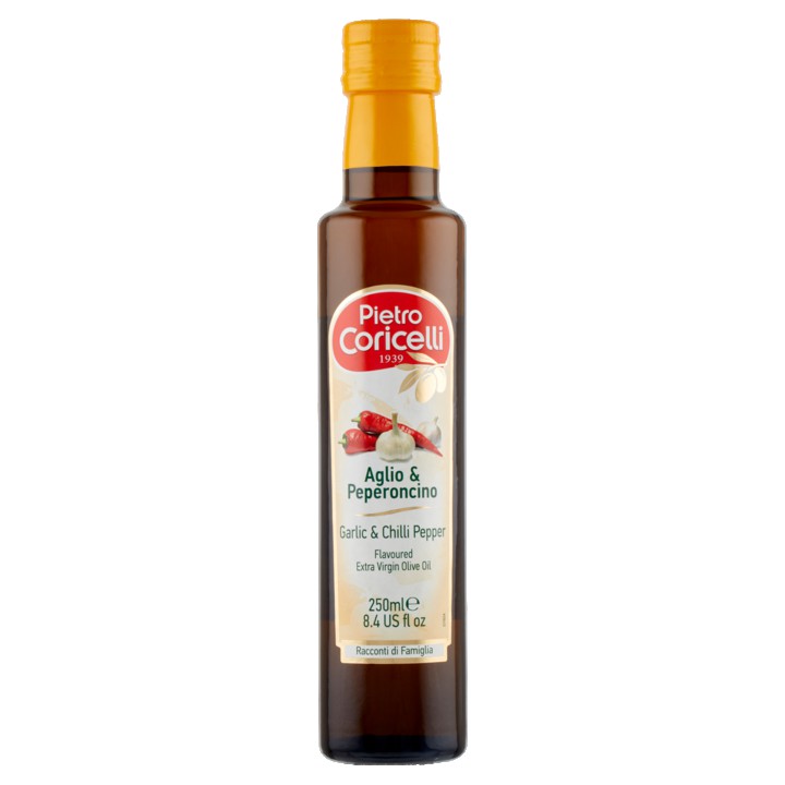 Pietro Coricelli Extra Virgine Olijfolie Knoflook &amp;amp; Chillipeper 250ml