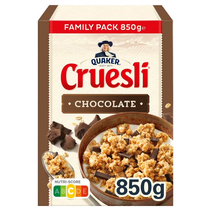 Quaker Cruesli Chocolade Ontbijtgranen 850gr