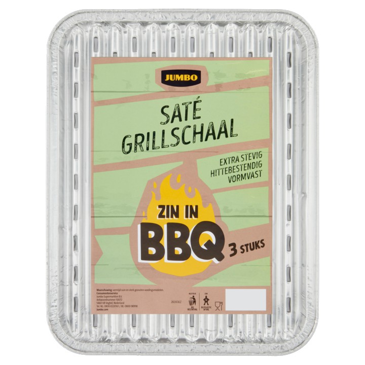 Jumbo Sat&amp;eacute; Grillschaal 3 Stuks