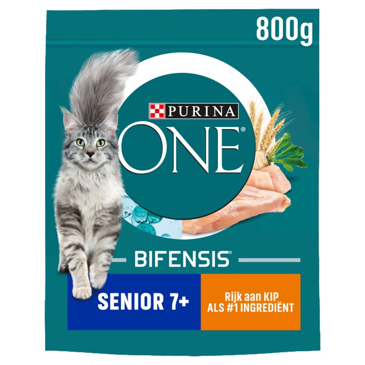 PURINA&amp;reg; ONE Senior 7+ Rijk aan Kip kattenvoer 800gr