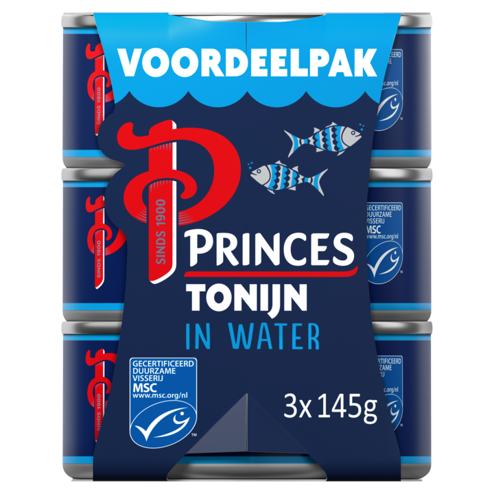 Princes Tonijn in Water Voordeelpak 3x145g MSC