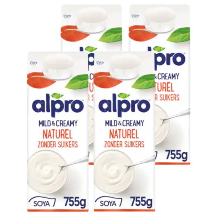 Alpro Mild &amp;amp; Creamy Zonder Suikers Variatie Op Yoghurt 4 x 755g