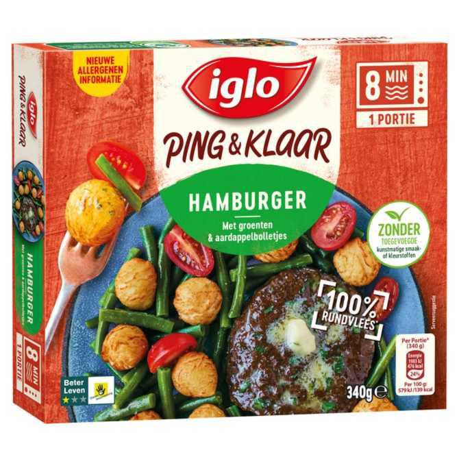 Iglo Ping &amp; klaar hamburger