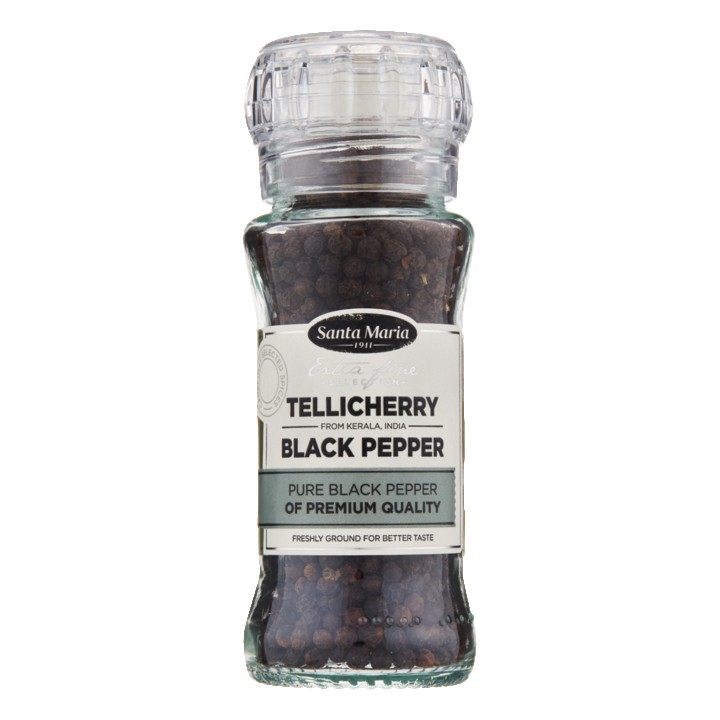 Santa Maria Tellicherry Zwarte Peper met Molen 70g