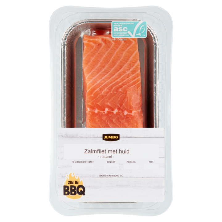 Jumbo Zalmfilet met Huid Naturel 250g