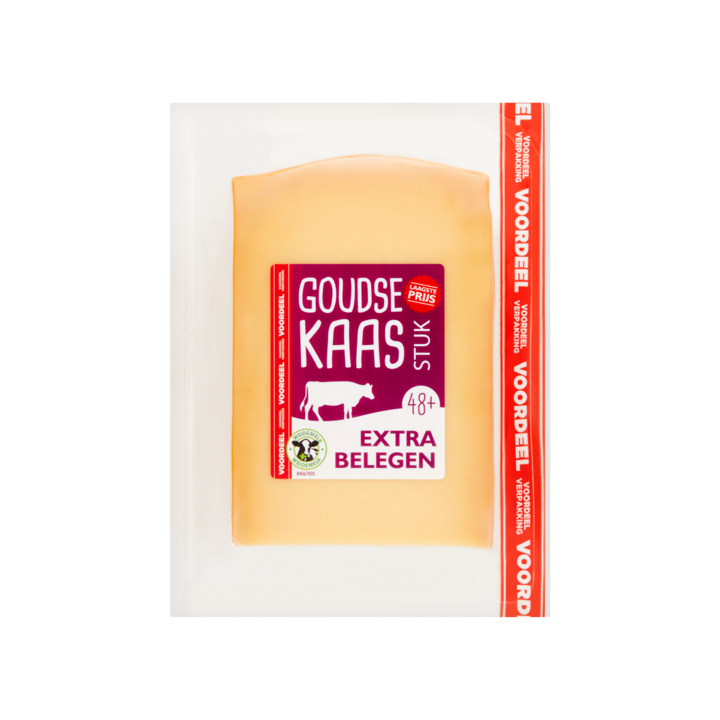 Goudse Kaas 48+ Extra Belegen Stuk 900 g - Voordeelverpakking