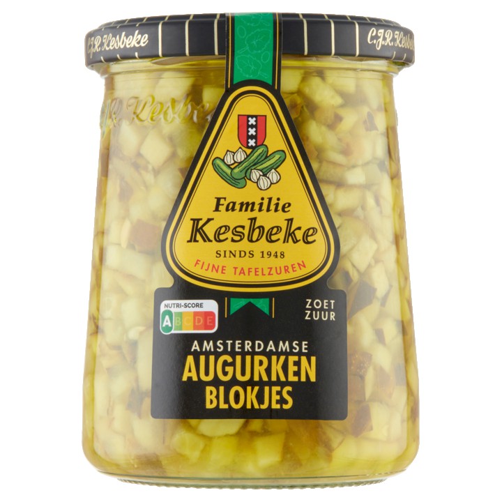 Kesbeke Amsterdamse Augurken Blokjes 495g